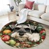Schnauzer Pattern Round rug,Carpet Rug for Living Room Bedroom  Playroom ,Non-slip Floor Mat,Holiday Gifts and Birthday Gifts.