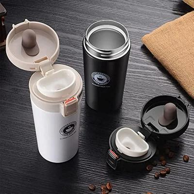 380 ml Thermos-Kaffeetasse, Thermobecher, doppelschichtige Edelstahl-Vakuumisolierung, Metall-Thermoskanne, Outdoor-Sport-Wasserflasche