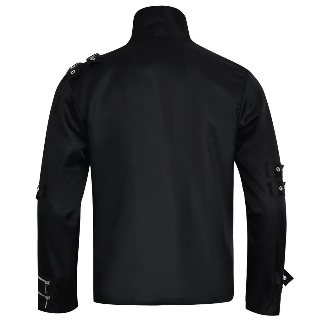 Michael Jackson Cosplay Stage Punk Jacket With Metal Details For Performers