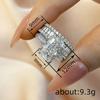 Luxury and extravagant wax inlaid with pairs of rings for women, double-layer stacked marriage proposal rings, manufacturers wholesale shein explosion
