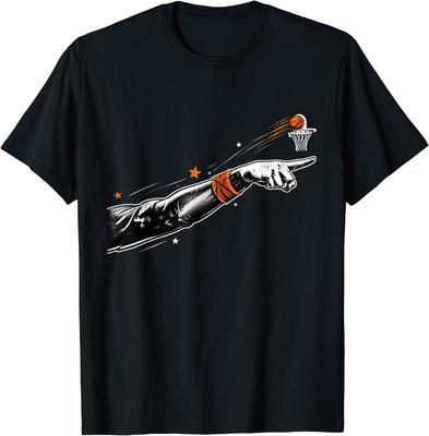 Hand Finger Pointing Meme Funny Basketball T-Shirt