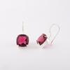 Pink Rubellite Gemstone 925 Sterling Silver Jewelry Handmade Hook Earrings 1" EE-172-2