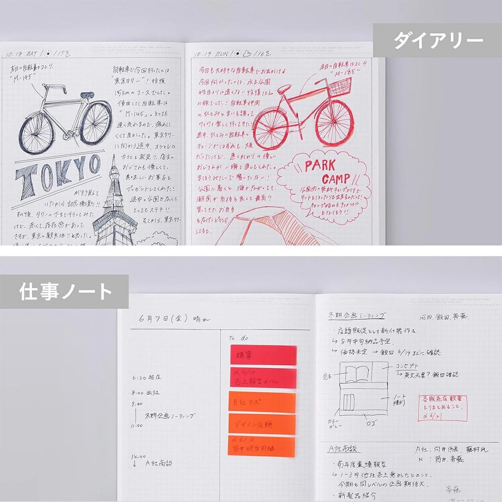 Nitoms Stalogy Notebook A5 Grid 365 Days Note Yellow S4107 Yellow Grid 365 Days Note