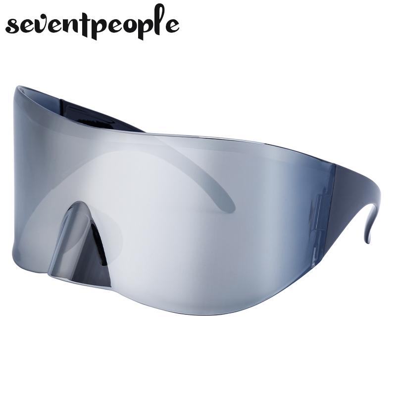 Mask Rectangle Sunglasses Women Men  Luxury Brand Designer Punk Sun Glasses Steampunk Y2k Sunglass Oversized Shield Goggles