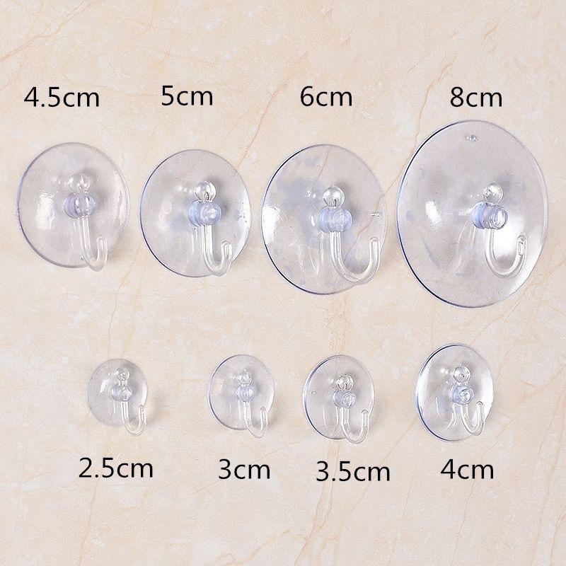 30Pcs Transparent Suction Cup Hooks Reusable Heavy Duty Hooks for Kitchen Bathroom Shower Glass Mirror Car Window & Smooth Walls