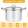 Glass Cooking Pot 2.5/3.5L Dual Handles Heat-Resistant and Non Stick Borosilicate Glass Cookware Kitchen Tools
