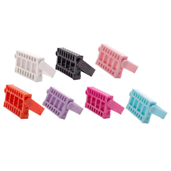 Yousheng Manicure Drill Bits Stand Multi-grid Design Height Adjustable High Durability Dustproof 16 Slots Nail Drill Bit Brush Storage Holder