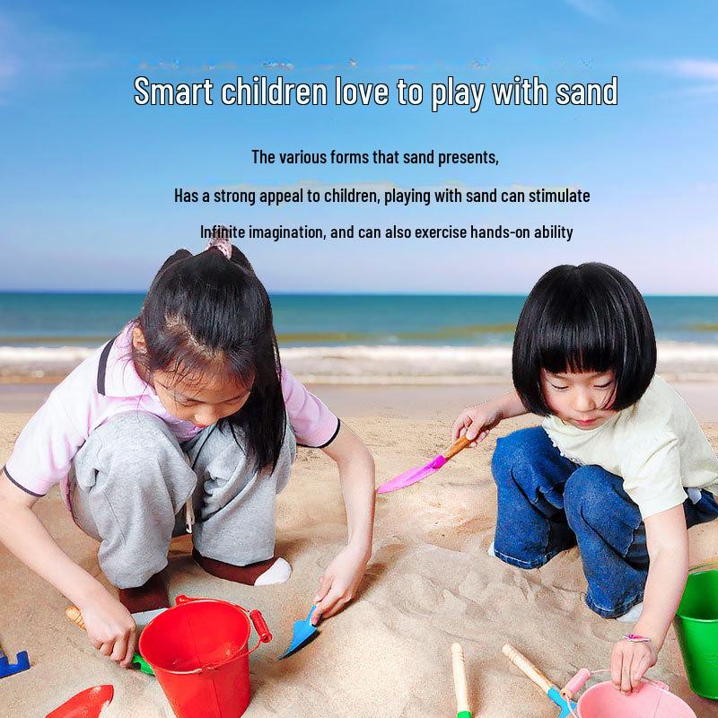 Children's Iron Beach Shovel Set - 3 Pieces for Sand and Gravel Play