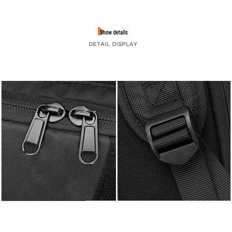 Men's Large Capacity Water-Repellent Motorcycle Helmet Bag with Quick Release for Outdoor Riding