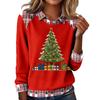 Women's Fashion Christmas Printed Long-Sleeve Pullover Top