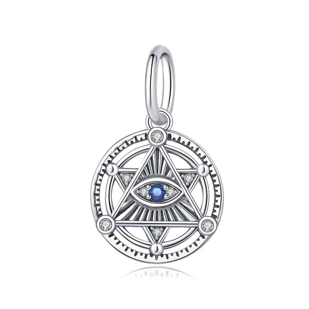 Copper Compass Hanging Bead Charm Asterism Eyes Pendant Charms Fit Original Women'S Bracelet Necklace Diy Jewelry