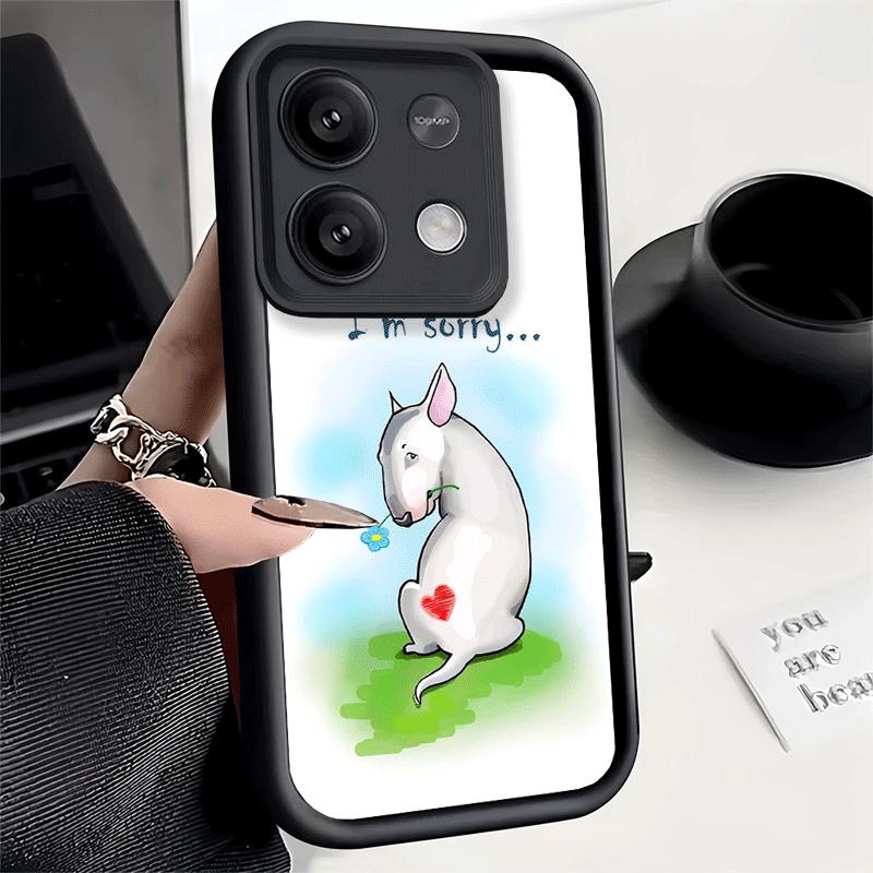 Phone Case for Xiaomi Redmi Note 15 14 13 Pro Plus Bull Terrier Dog Cute Puppies Shell 12S 11 11S 11T 5G 14S Soft Silicone Funda