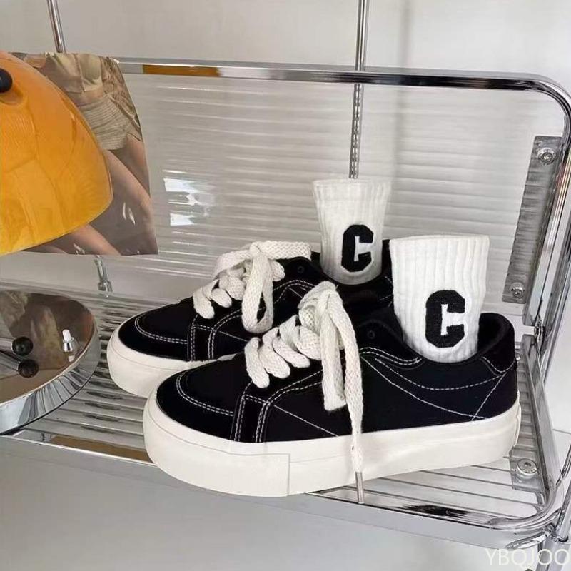 Canvas Shoes for Women Flat Bottomed Casual Personalized Suitable for Spring Summer Simple Comfortable Shoes for Students