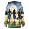 Women's Casual Long Sleeve Halloween Print Hoodie Pullover Sweatshirt