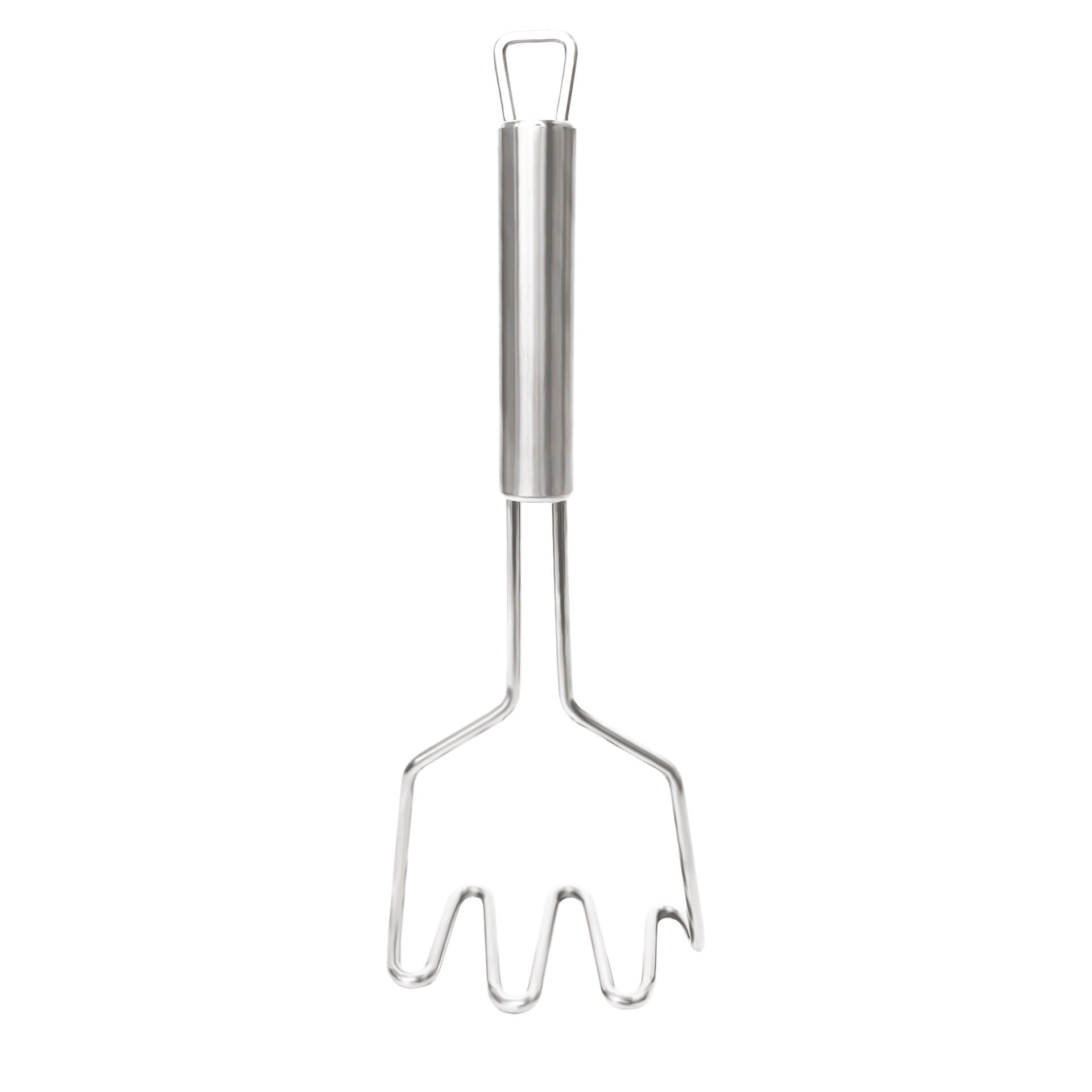 Stainless Steel Wave Potato Masher: Multi-Functional Baby Food Crusher & Kitchen Tool серебряный