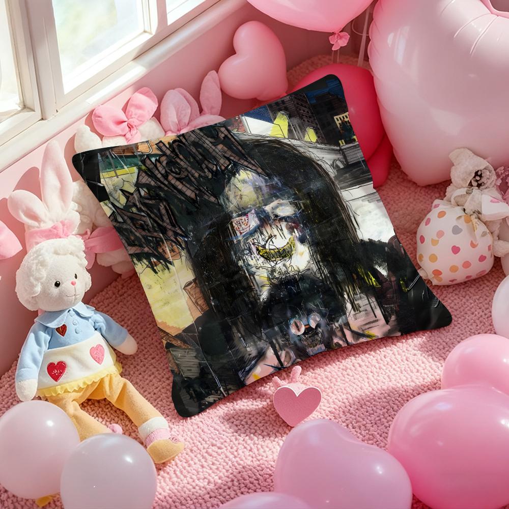 Bladee Album Cold Visions 333 Exeter Cushion Cover Pattern Printed Pillowcase for Living Room Sofa Cushion Cover & Bedroom Decor 12x12Inch