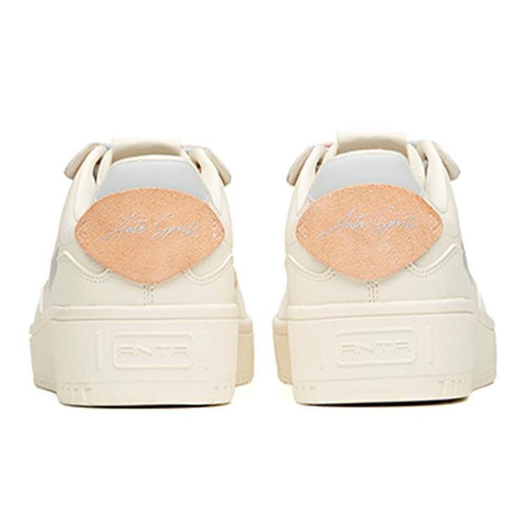 Anta Life Collection Slip Resistant Abrasion Resistant Low top Skateboard Shoes Women's White Blue Pink 922118018-3