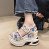 Platform Sandals Female 2025 Summer Peep-toe Shoes Character With High Heel Muffin Daddy Leisure Sports Sandals Female
