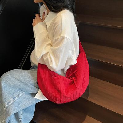 Casual Bag Women's New Crossbody Dumpling Bag Fashionable Shoulder Bag Large Capacity Class Commuter Bag