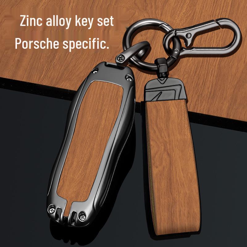 Porsche Macan, Cayenne, Panamera, 718/911 Full Wrap Key Shell Case & Chain