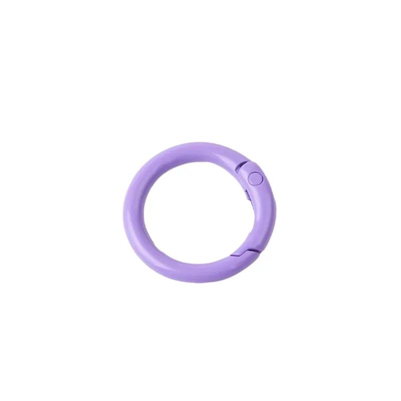 5-10pcs 9 Colors Metal O Rings Spring Clasp Openable Round Carabiner Keychain Clips Hook Dog Chain DIY Jewelry Buckles Connector