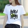 Simple and Fashionable Letter Printed Short Sleeved Round Neck Versatile Fashion Womens Tshirt for Spring and Summer