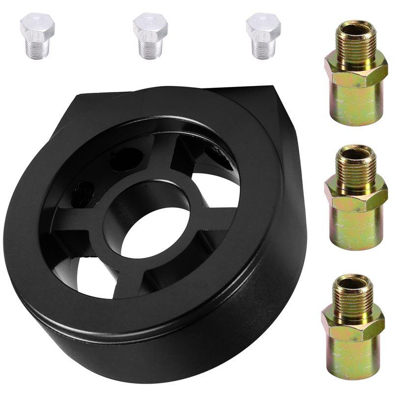 Oil Filter Cooler Sandwich Plate Adapter Universal Oil Sensor Connector M18 M20 M22 3/4 With Connectors