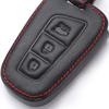 Hyundai IX35/45 New Santa Fe Genuine Leather Key Fob Cover - 3/4-Button Protection
