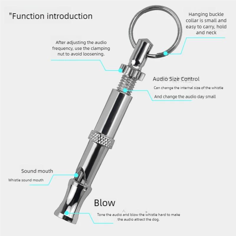 Adjustable Pet Dogs Training Whistle Pets Discipline Supplies Stop Barking Ultrasonic Sound Flute Silent Whistle Control Tools