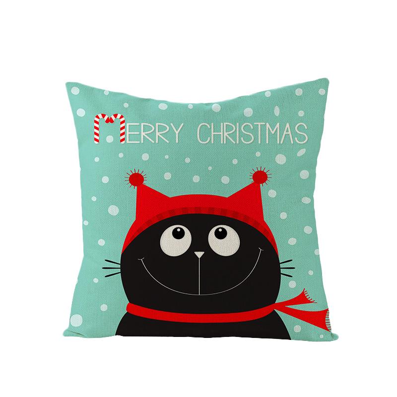 Christmas Single Pillowcase Car Sofa Cushion Cover Home Decor Pillowcase
