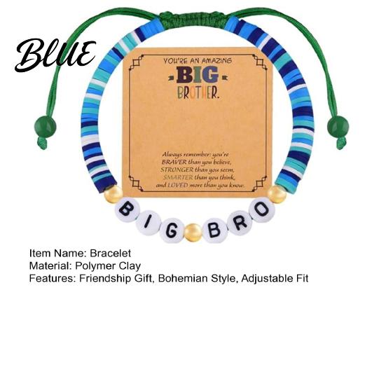Child-friendly Jewelry Sister Friendship Bracelet Adjustable Beaded Bohemian Colorful Polymer