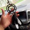 HIGHAWK Car Accessories Car Interior Decoration Pendant Dream Catcher Feather Deer Rearview Mirror Decoration