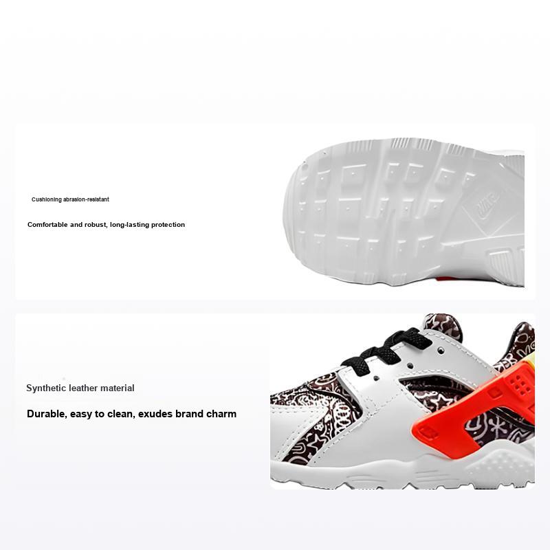 Nike Boys White/Red Huarache Run Se Td Doodle Baby Sneakers Summit- Picante- Dv2244-100 Cm