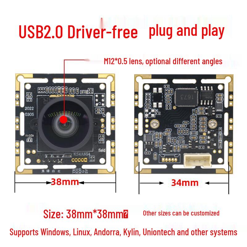 

KINGCENTUSB 4MP 60fps USB Camera Module (IMX347)