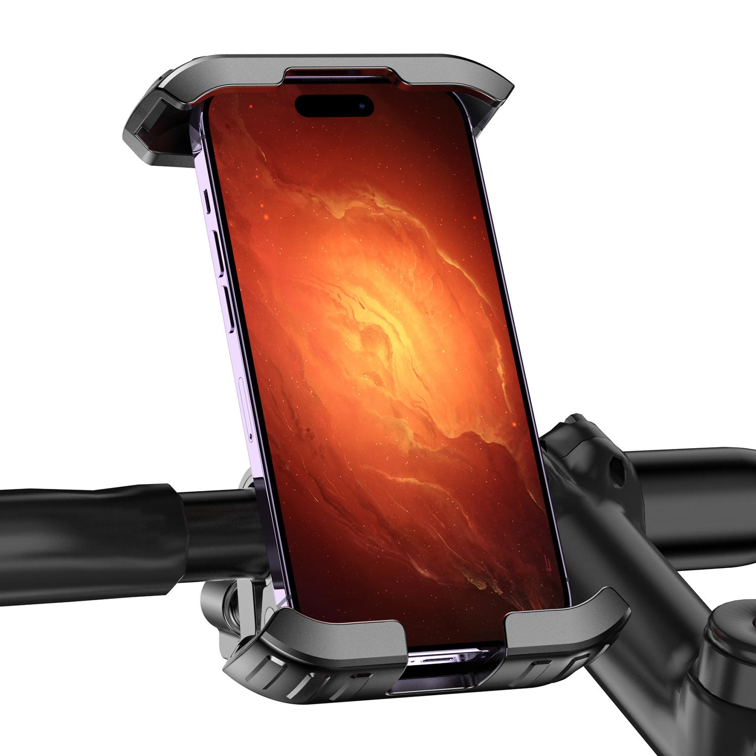 Universal Silicone Bicycle Motorcycle Scooter Bike Mount Mobile Phone Holder Manual clip чёрный