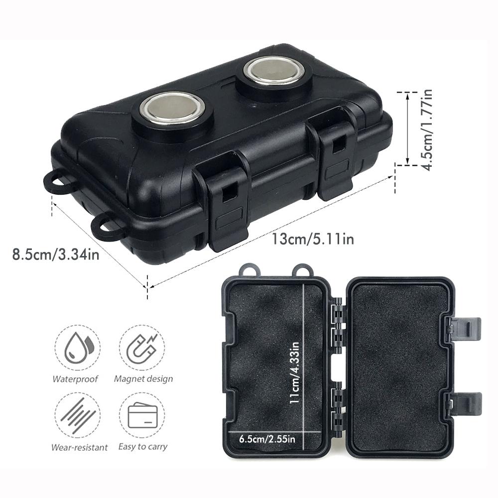 

Скрытый держатель для ключей для автомобиля Магнитный тайник для ключей Держатели для ключей от машины Ржавчиностойкий Мини-ящик для инструментов Противоударная подкладка Безопасное хранение для автомобиля чёрный