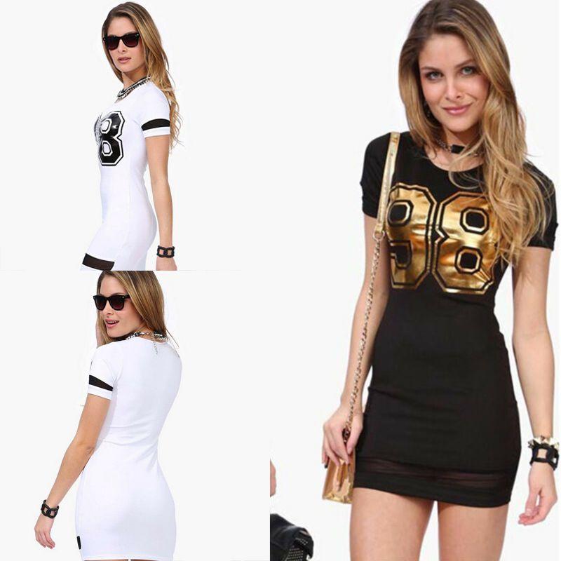 Elegante Vestito Donna Mini Bodycon a Maniche Corte Morbido Comodo Moda Estiva