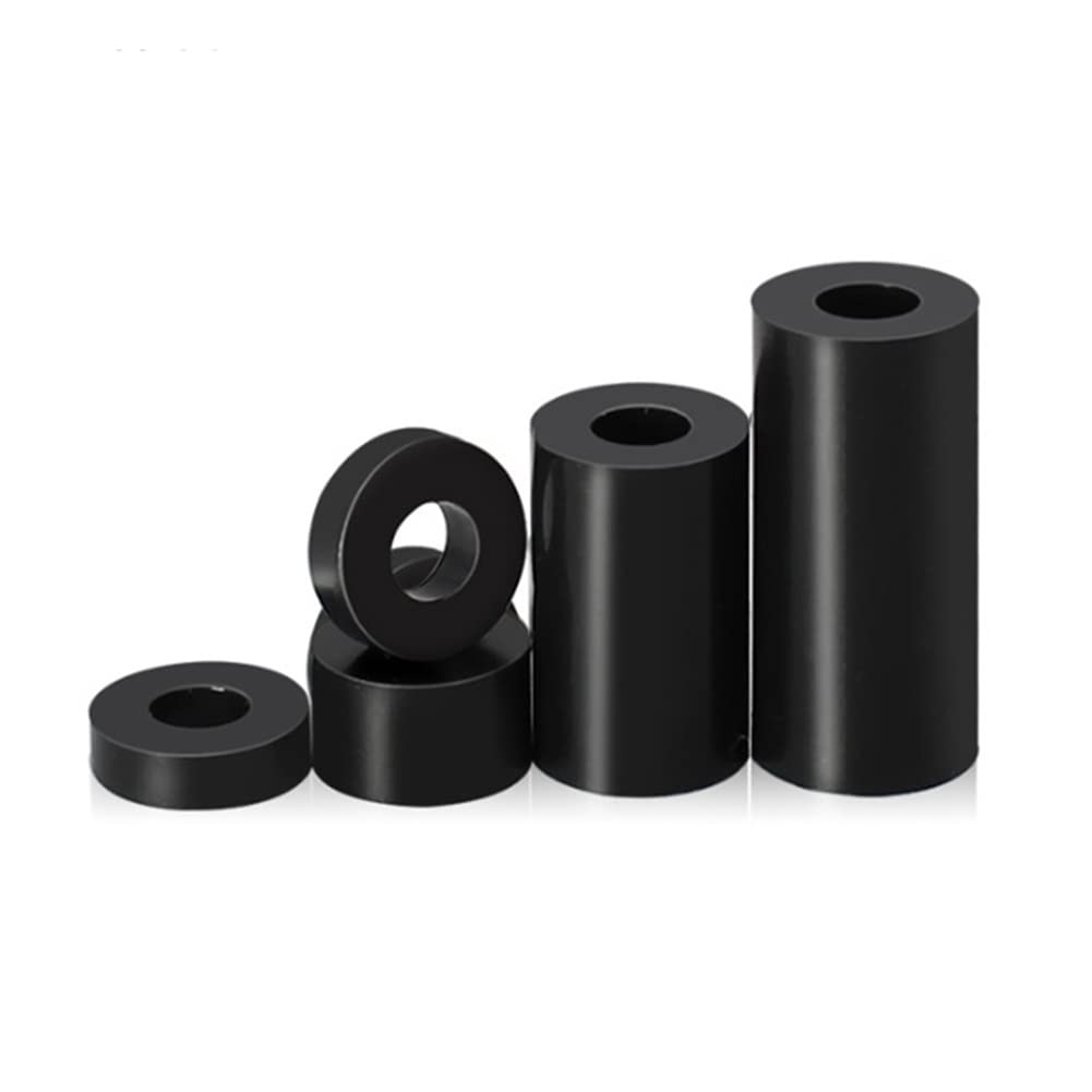 PENGLIN 100 Peças Arruela Espaçadora Redonda de Nylon para Parafusos M3, Espaçador Redondo de Nylon ABS