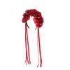 Gothic Skull Headband Halloween Headband Goth Flower Crowns For Women Day Of the Dead Headband Tassel Flower Headband