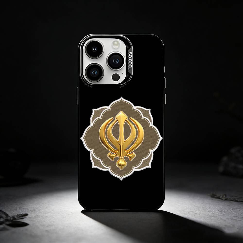 Sikh Khanda S-Sikhism Phone Case For iPhone 17,16,15,14,13,12,11 Plus,Pro Max,XS,Colored silver phone case iPhone16pro