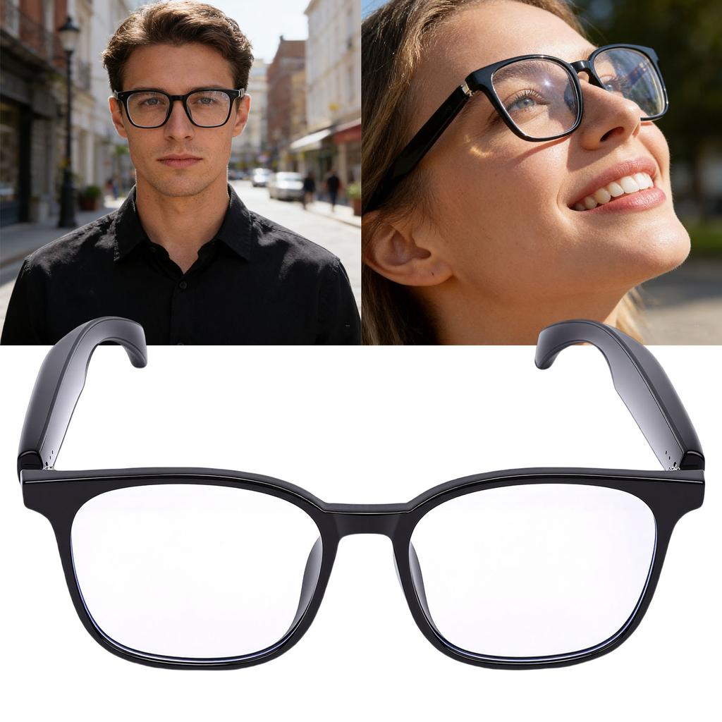 AI Smart Glasses, 5.4 UV400 Smart Sunglasses with Stereo Speakers 4H   Touch Control Glasses for Outdoor Cycling