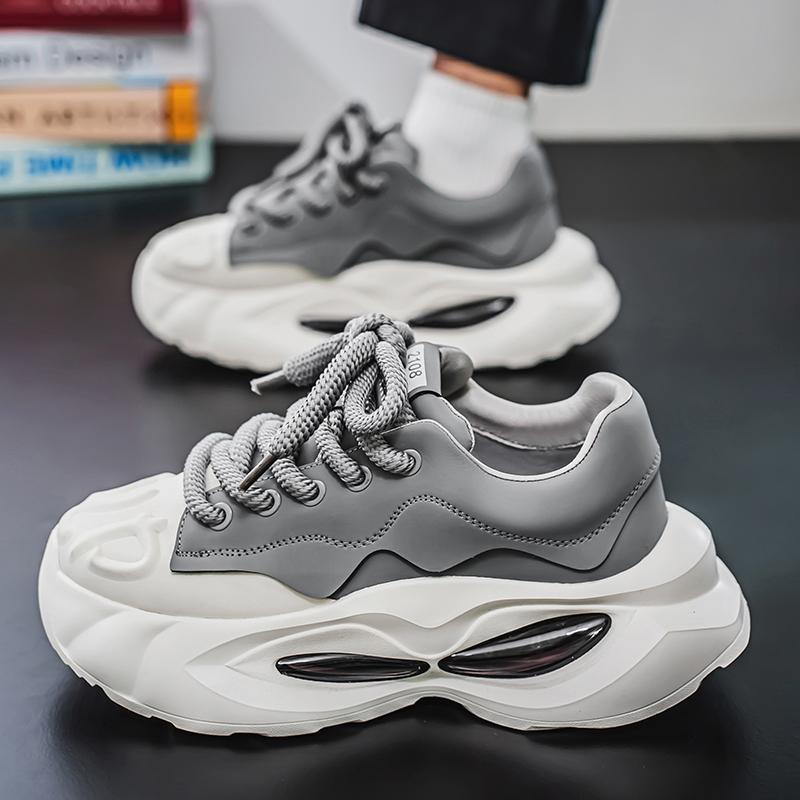 Men's Trend Platform Air Cushion Height Increase Sports Shoes Outdoor Non Slip Breathable Sports Running Shoes