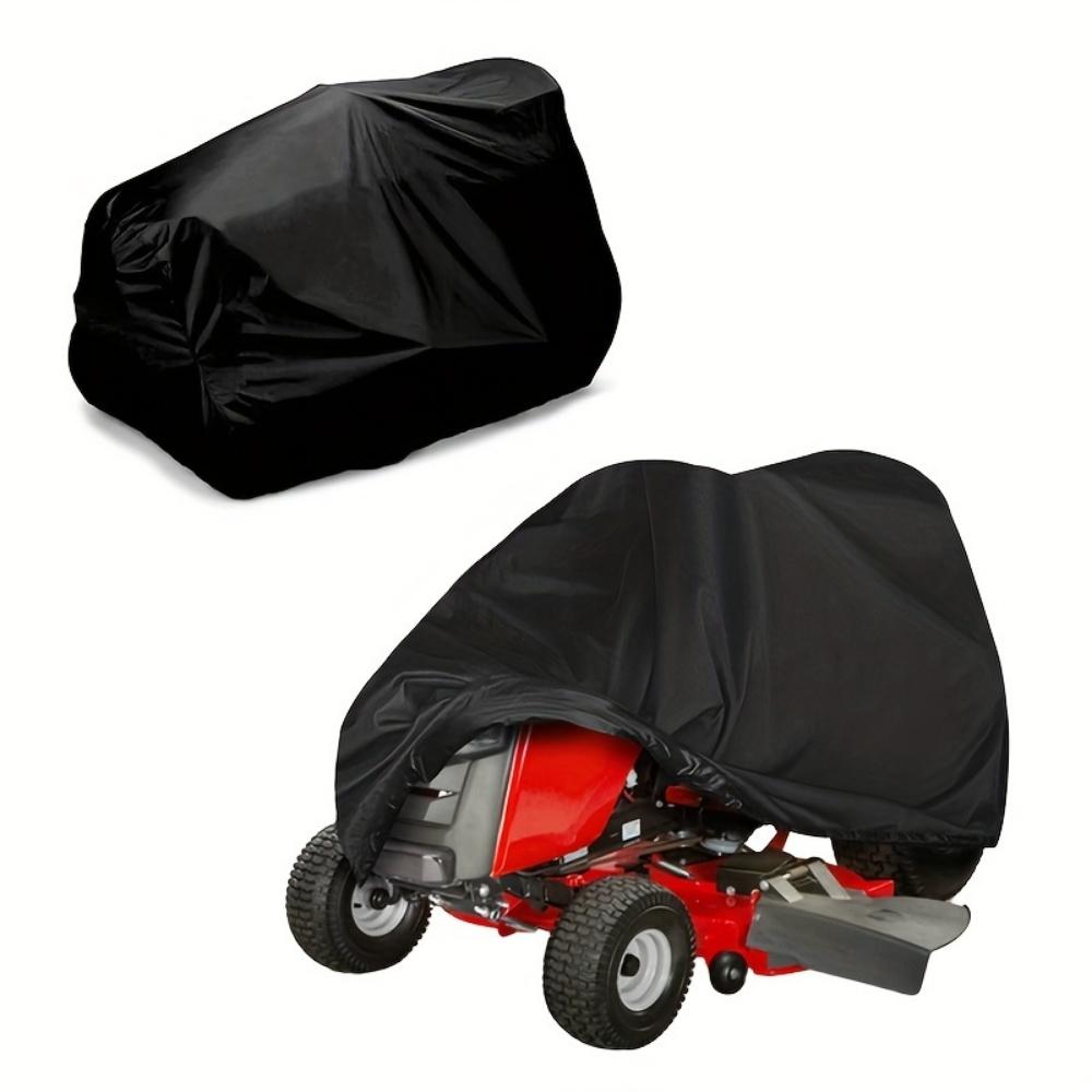 Outdoor Lawn Mower Protective Cover, Heavy-Duty Black Oxford Fabric, Suitable for Yard Tractor Storage & Lawn Mower Accessories