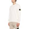 Stone Island Badge Ribbed Trim Long Sleeve Sweatshirt Men sweatshirt White K1S1551000-53S00B2-V0093