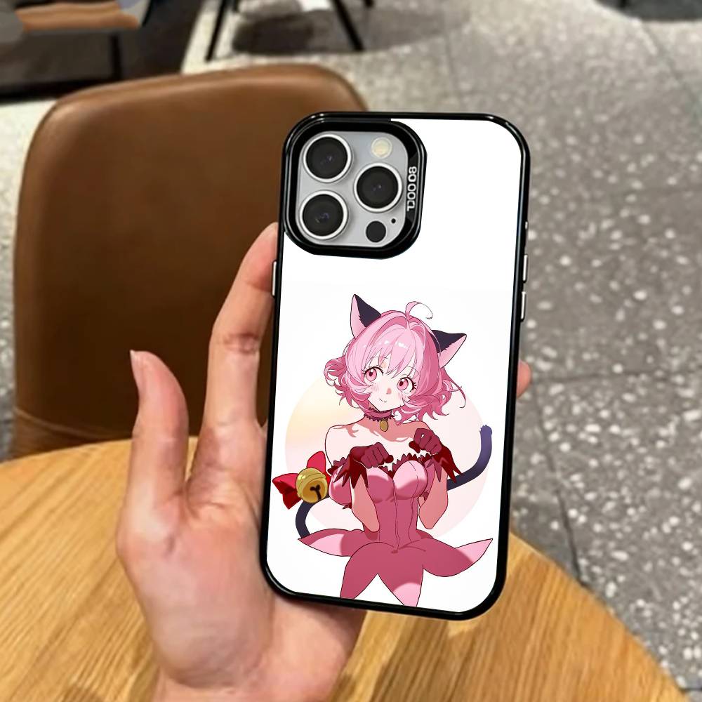 Magical Girl Tokyo Mew Mew Phone Case For iPhone17,16,15,14,13,12,11 Plus,Pro Max Colored Silver Plated Inside Cover