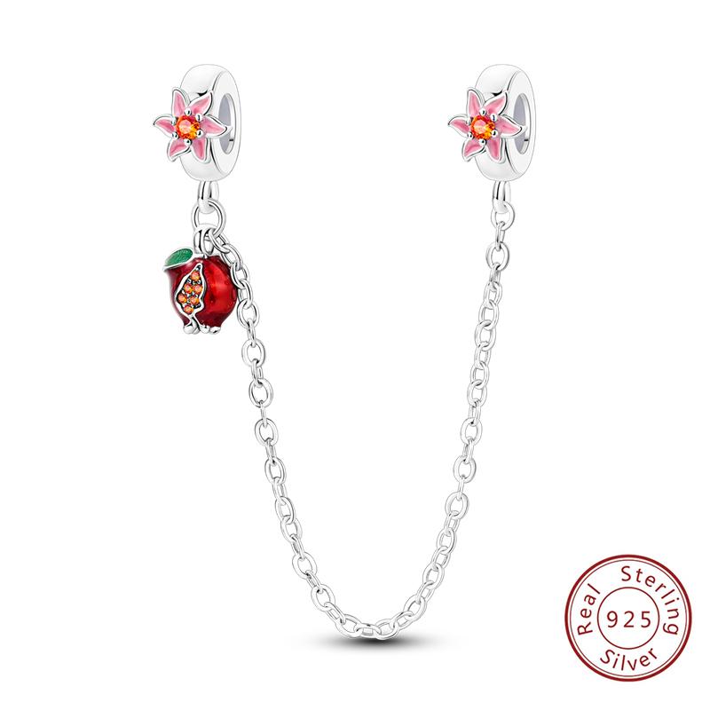 Girl New Stars Safety Chain Clip Charms Metal Key Locks Pendent Fit Original Bracelets Make Your Own Festival Accessory Elegant Fashion Beautiful