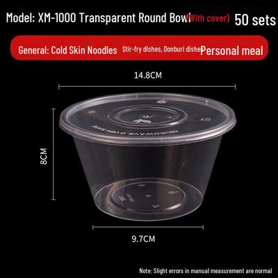 Disposable Round Food Container Set with Lids