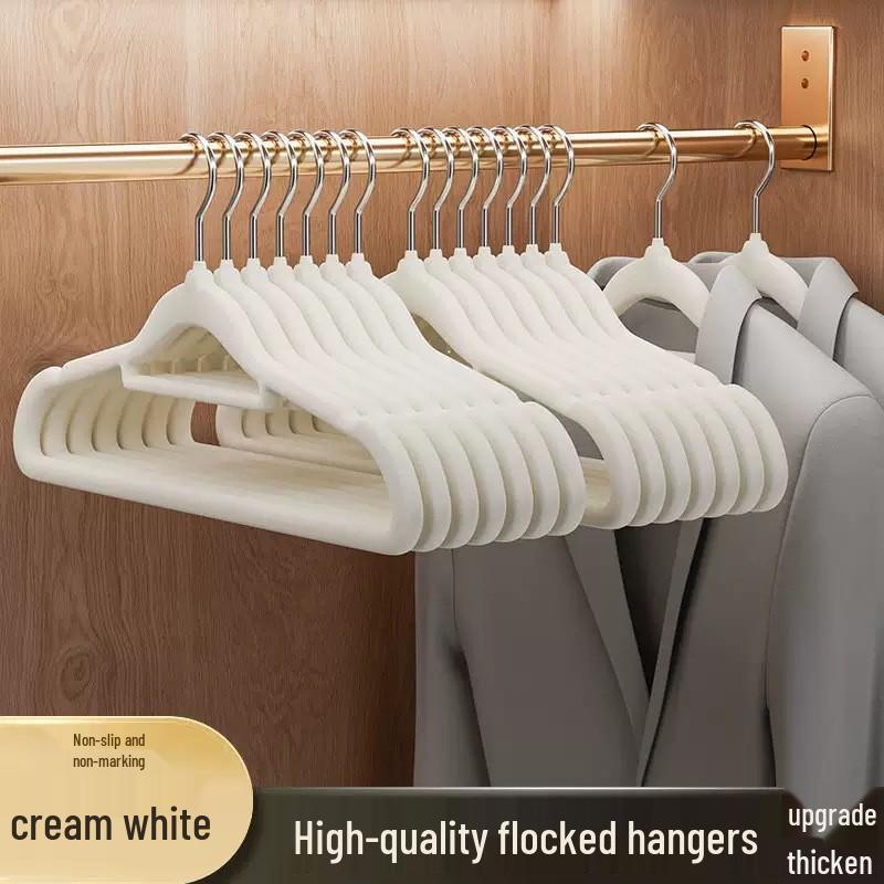 Double-Slot Non-Slip No-Mark Plastic Hanger - Thickened Design for No Shoulder Bumps, Ideal for Hanging and Drying Clothes
