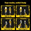 4in1 Typ C auf Typ C 65W Mecha-Stil Schnellladekabel für iPhone Samsung Xiaomi Redmi POCO OnePlus USB A auf USB C Datenkabel