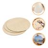 KALLORY Round Wooden Boards, 25cm, Set of 5, Wooden Plates, Round Wood, DIY Crafts, Handmade, Tole Painting, Signs, Trivets, Materials, Handmade Art